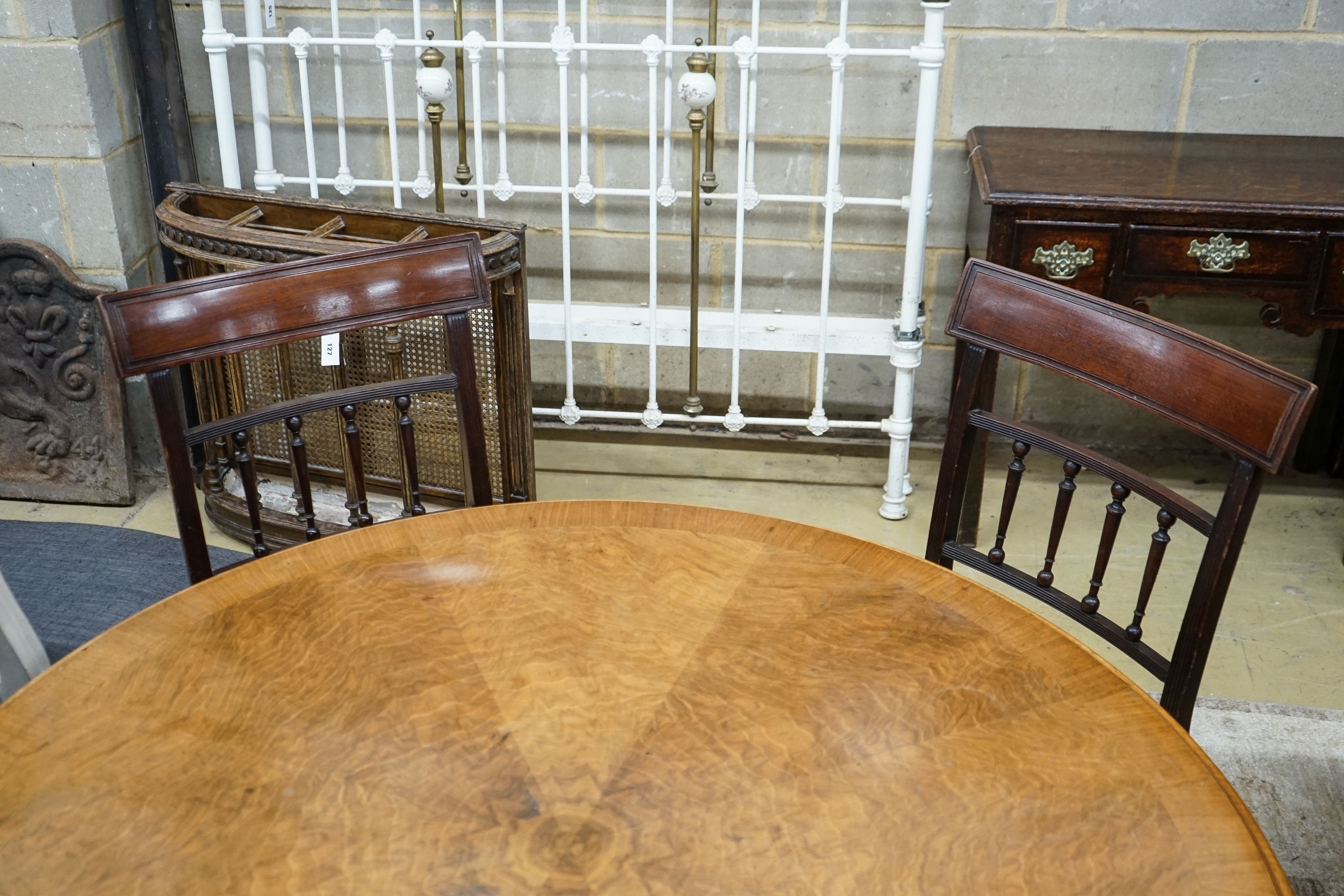 A set of four George IV mahogany dining chairs